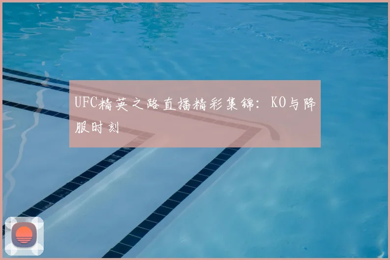 UFC精英之路直播精彩集锦:KO与降服时刻
